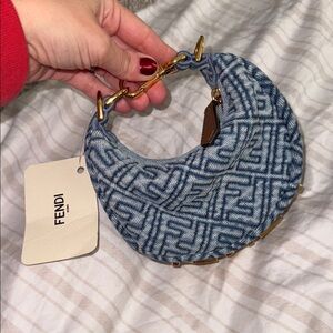 NWT Fendi Fendigraphy Nano Denim bag